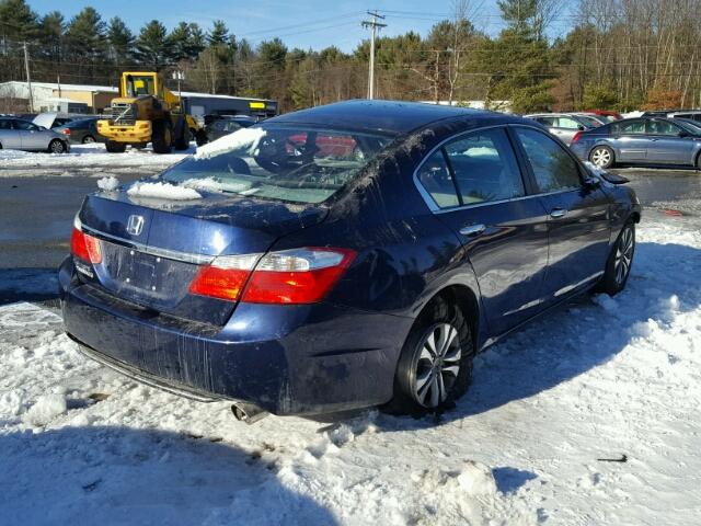 1HGCR2F36FA004381 - 2015 HONDA ACCORD LX BLUE photo 4