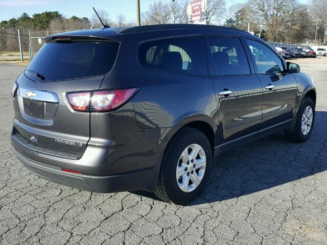 1GNKVFED6FJ342491 - 2015 CHEVROLET TRAVERSE L GRAY photo 4