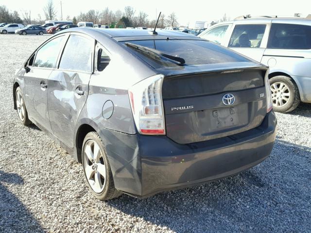 JTDKN3DU4A0106204 - 2010 TOYOTA PRIUS BLUE photo 3