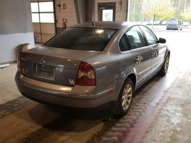 WVWPD63BX4P046743 - 2004 VOLKSWAGEN PASSAT GLS GRAY photo 4