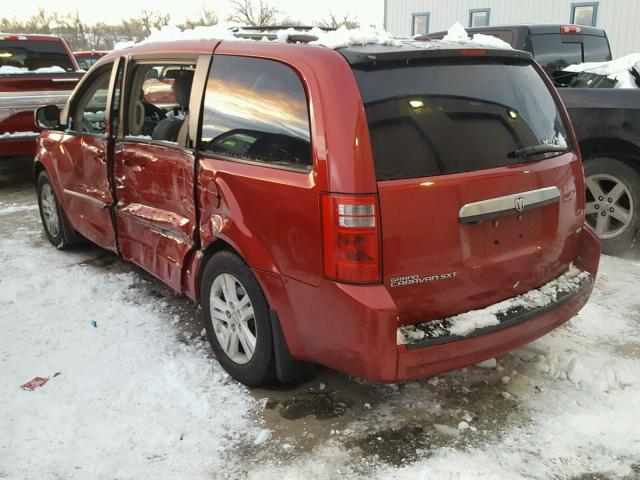 2D8HN54X08R796745 - 2008 DODGE GRAND CARA RED photo 3