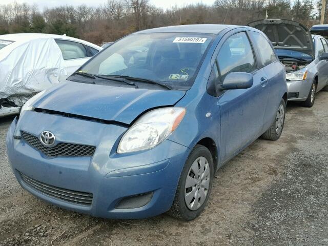 JTDJT4K39A5306662 - 2010 TOYOTA YARIS BLUE photo 2