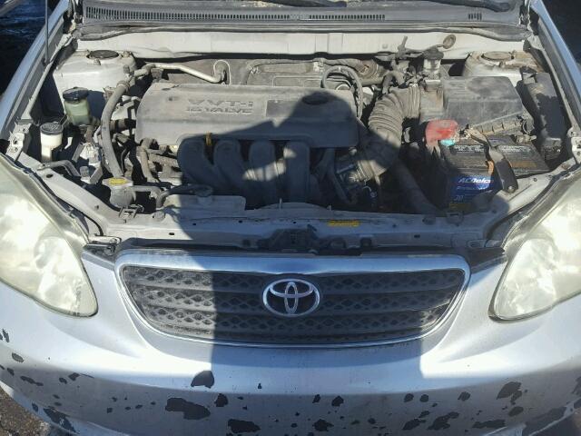 1NXBR30E85Z521880 - 2005 TOYOTA COROLLA CE SILVER photo 7