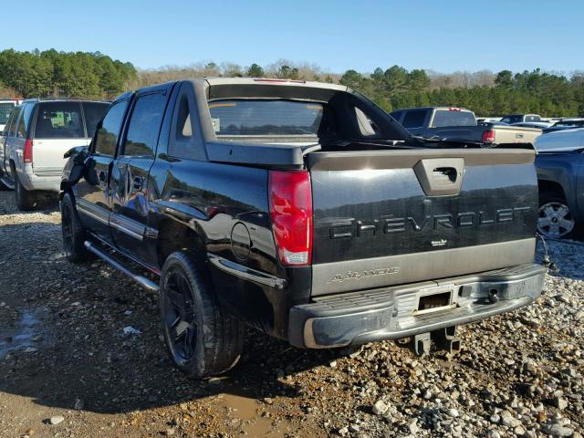 3GNEC12T44G219692 - 2004 CHEVROLET AVALANCHE BLACK photo 3