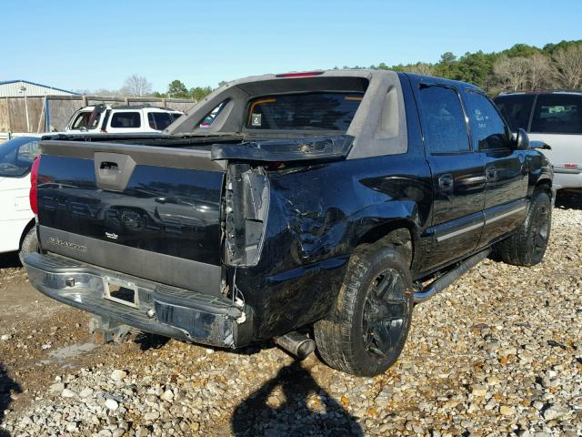 3GNEC12T44G219692 - 2004 CHEVROLET AVALANCHE BLACK photo 4