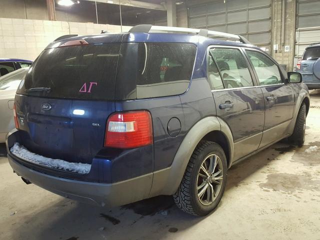 1FMDK02137GA16336 - 2007 FORD FREESTYLE BLUE photo 4