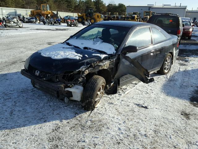 1HGEM22584L810383 - 2004 HONDA CIVIC LX BLACK photo 2