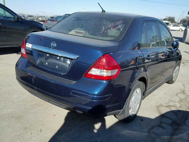 3N1BC11E89L464222 - 2009 NISSAN VERSA S BLUE photo 4