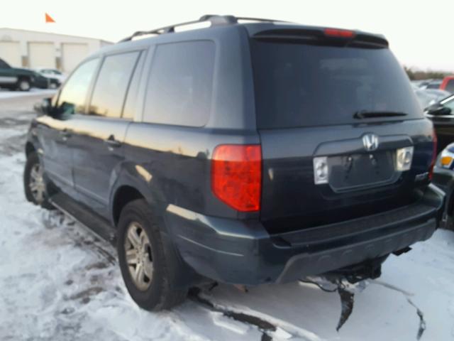 2HKYF18533H579869 - 2003 HONDA PILOT EXL GRAY photo 3