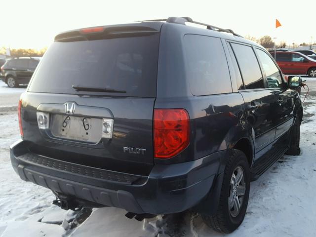 2HKYF18533H579869 - 2003 HONDA PILOT EXL GRAY photo 4