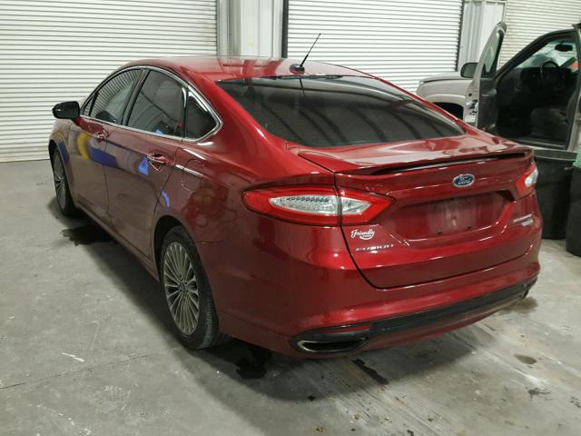 3FA6P0K90DR330461 - 2013 FORD FUSION TIT MAROON photo 3