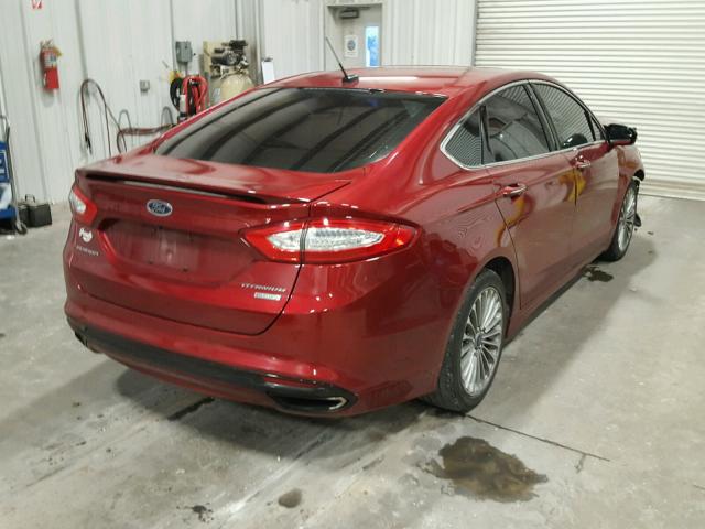 3FA6P0K90DR330461 - 2013 FORD FUSION TIT MAROON photo 4