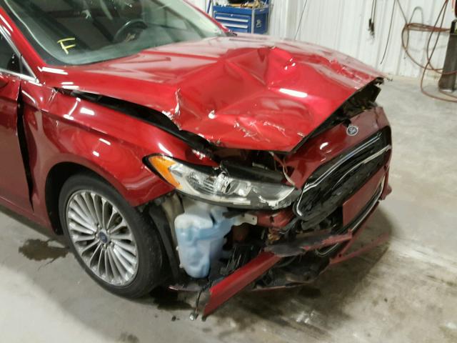 3FA6P0K90DR330461 - 2013 FORD FUSION TIT MAROON photo 9