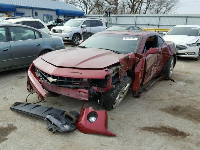 2G1FC1ED8B9139426 - 2011 CHEVROLET CAMARO LT RED photo 2