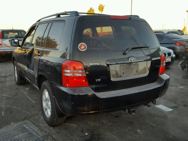 JTEGF21A910022995 - 2001 TOYOTA HIGHLANDER BLACK photo 3