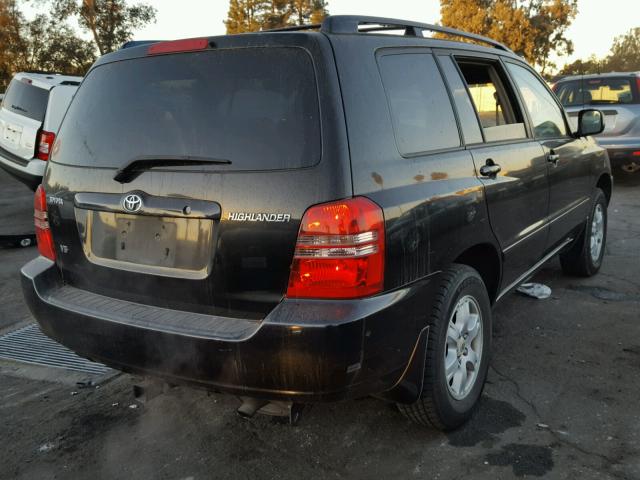 JTEGF21A910022995 - 2001 TOYOTA HIGHLANDER BLACK photo 4