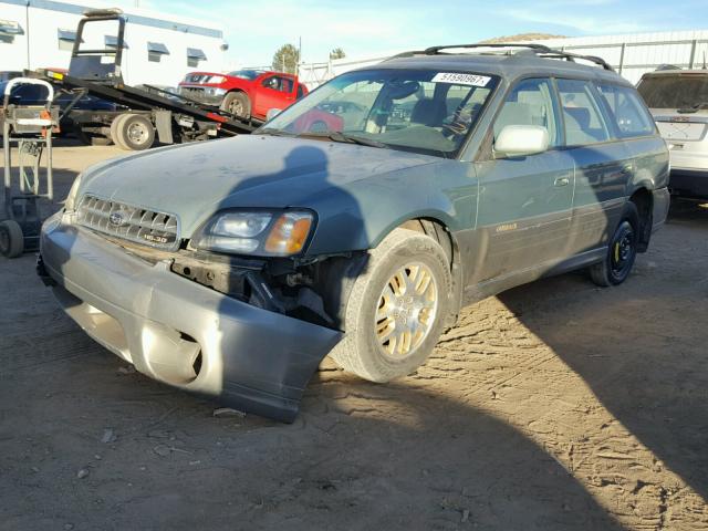 4S3BH895337645896 - 2003 SUBARU LEGACY OUT TEAL photo 2