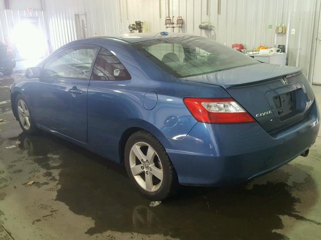 2HGFG12826H512959 - 2006 HONDA CIVIC EX BLUE photo 3