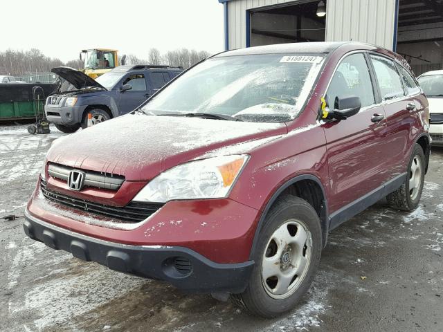 5J6RE48387L003262 - 2007 HONDA CR-V LX BURGUNDY photo 2