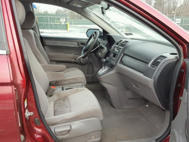 5J6RE48387L003262 - 2007 HONDA CR-V LX BURGUNDY photo 5