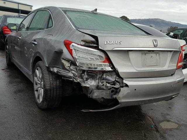 KMHGH4JF9BU036584 - 2011 HYUNDAI EQUUS SIGN GRAY photo 3