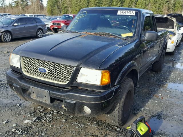 1FTYR14E22TA75773 - 2002 FORD RANGER SUP BLACK photo 2