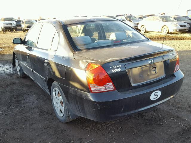 KMHDN46D05U036433 - 2005 HYUNDAI ELANTRA GL BLACK photo 3