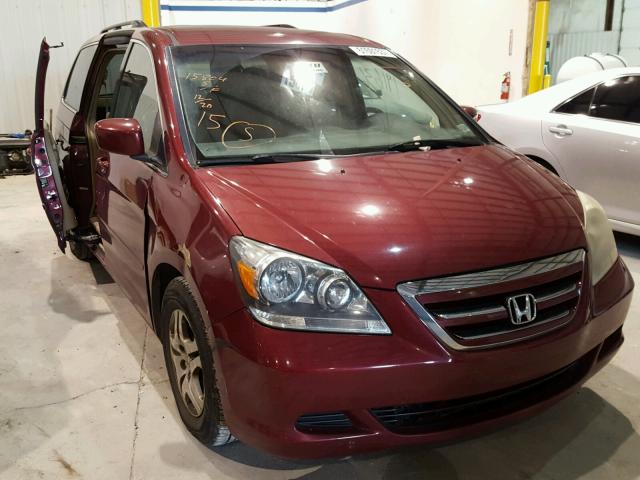 5FNRL38456B406020 - 2006 HONDA ODYSSEY EX BURGUNDY photo 1