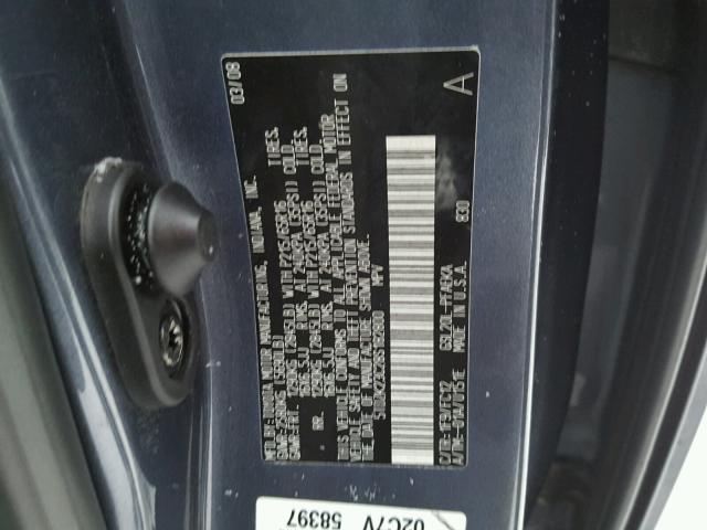 5TDZK23C28S182800 - 2008 TOYOTA SIENNA CE BLUE photo 10