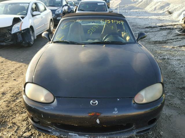 JM1NB3532X0126780 - 1999 MAZDA MX-5 MIATA BLACK photo 9