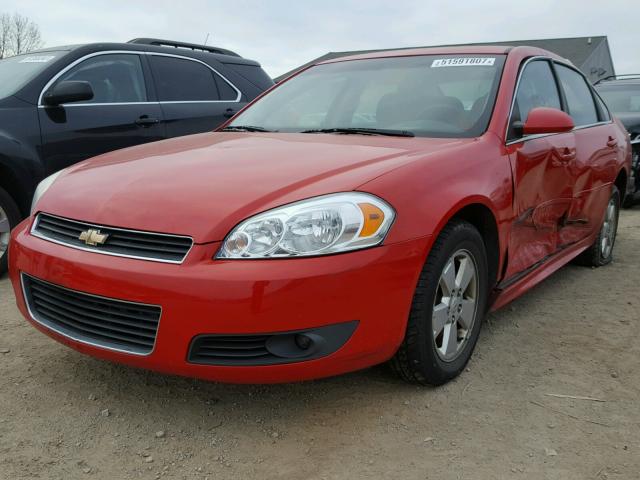 2G1WG5EK2B1261613 - 2011 CHEVROLET IMPALA LT RED photo 2