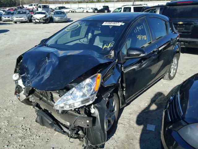 JTDKDTB37E1064785 - 2014 TOYOTA PRIUS C BLACK photo 2