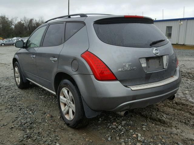 JN8AZ08T87W503022 - 2007 NISSAN MURANO SL GRAY photo 3