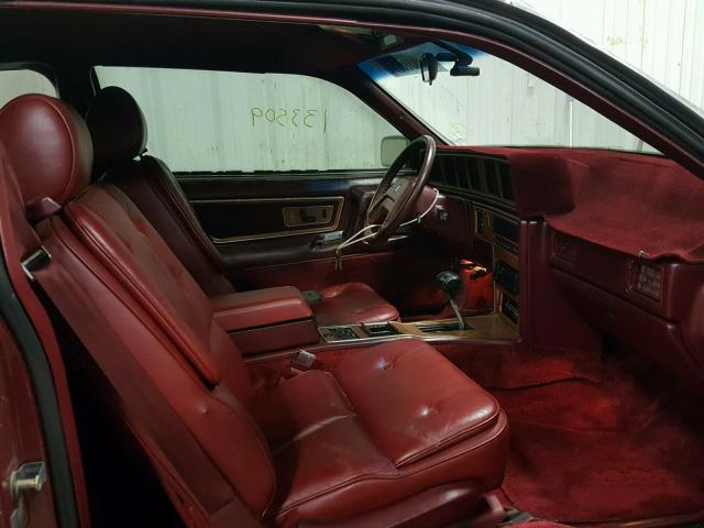 1LNBM92E3KY722864 - 1989 LINCOLN MARK VII B BURGUNDY photo 5