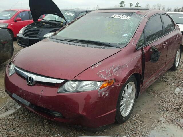 1HGFA16816L068231 - 2006 HONDA CIVIC EX RED photo 2