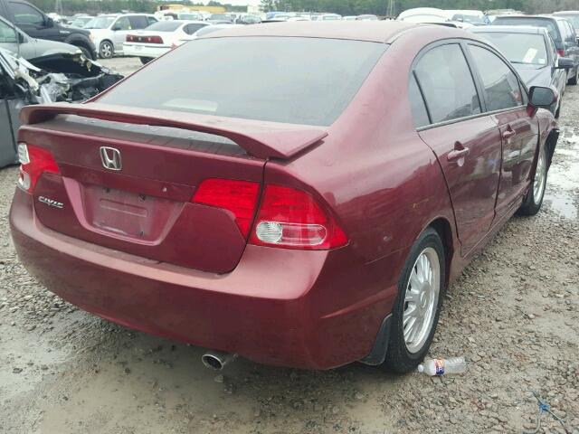 1HGFA16816L068231 - 2006 HONDA CIVIC EX RED photo 4