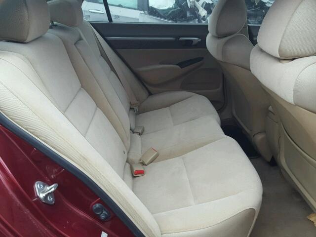 1HGFA16816L068231 - 2006 HONDA CIVIC EX წითელი ფოტო 6