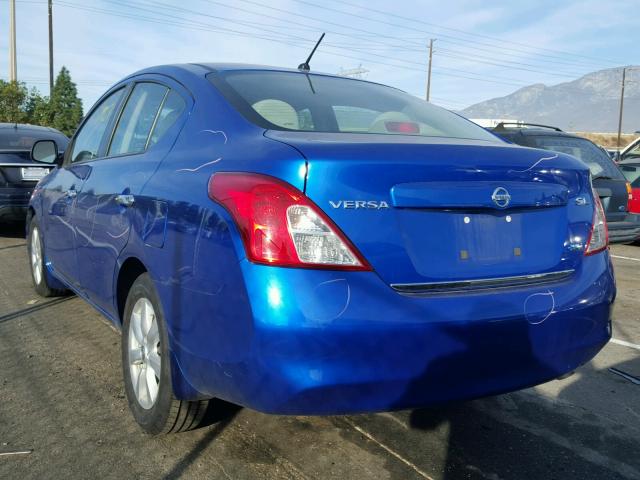 3N1CN7AP6CL931406 - 2012 NISSAN VERSA S BLUE photo 3