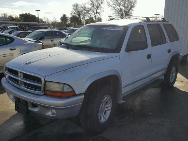 1B4HS58N92F103005 - 2002 DODGE DURANGO SL WHITE photo 2