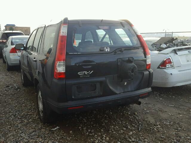 JHLRD78506C018755 - 2006 HONDA CR-V LX BLACK photo 3