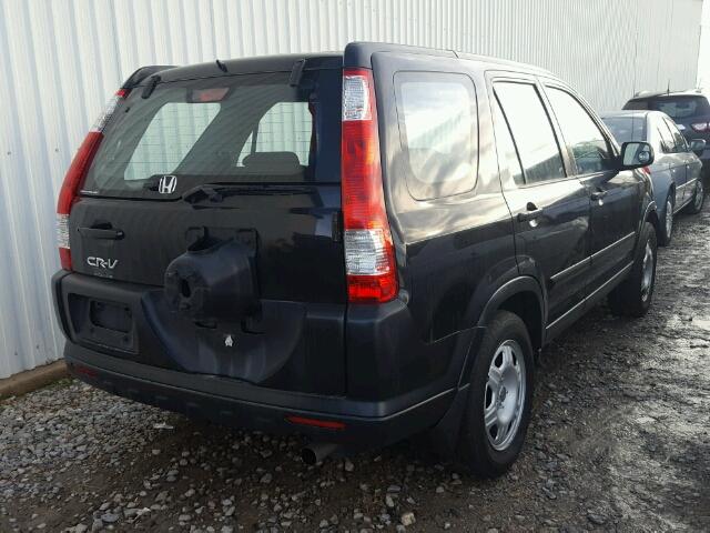 JHLRD78506C018755 - 2006 HONDA CR-V LX BLACK photo 4