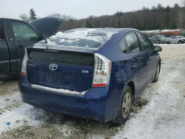 JTDKN3DU4B0277617 - 2011 TOYOTA PRIUS BLUE photo 4