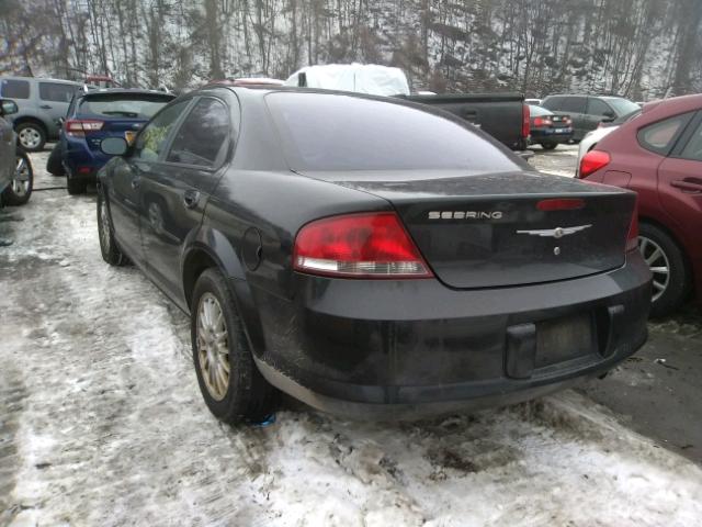 1C3EL46J24N416763 - 2004 CHRYSLER SEBRING LX BLACK photo 3