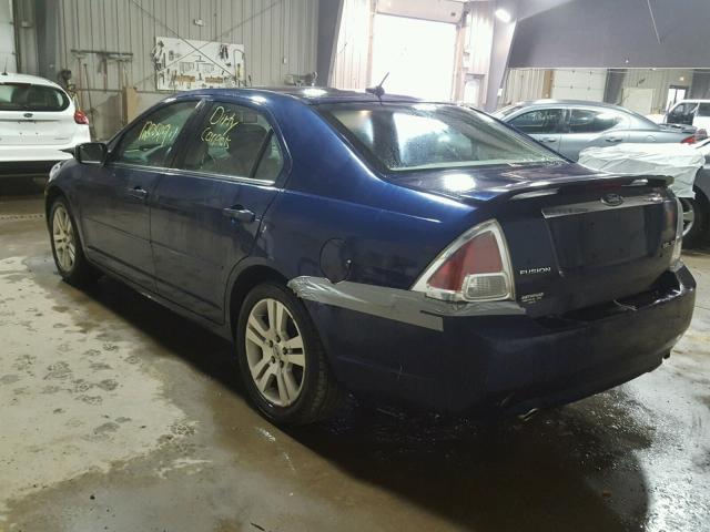 3FAHP08157R129525 - 2007 FORD FUSION SEL BLUE photo 3