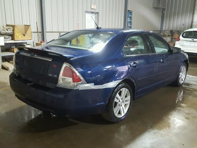 3FAHP08157R129525 - 2007 FORD FUSION SEL BLUE photo 4