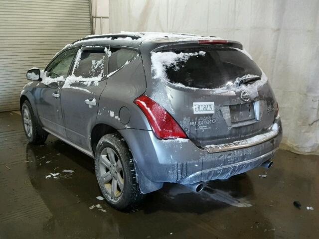 JN8AZ08W26W550426 - 2006 NISSAN MURANO SL GRAY photo 3