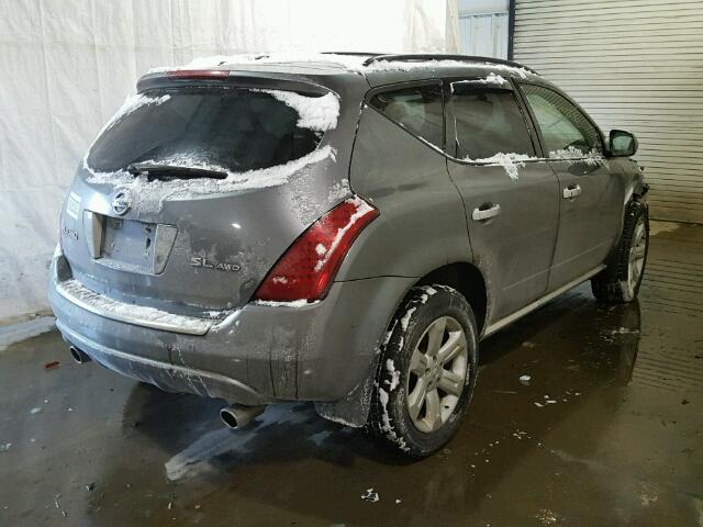 JN8AZ08W26W550426 - 2006 NISSAN MURANO SL GRAY photo 4