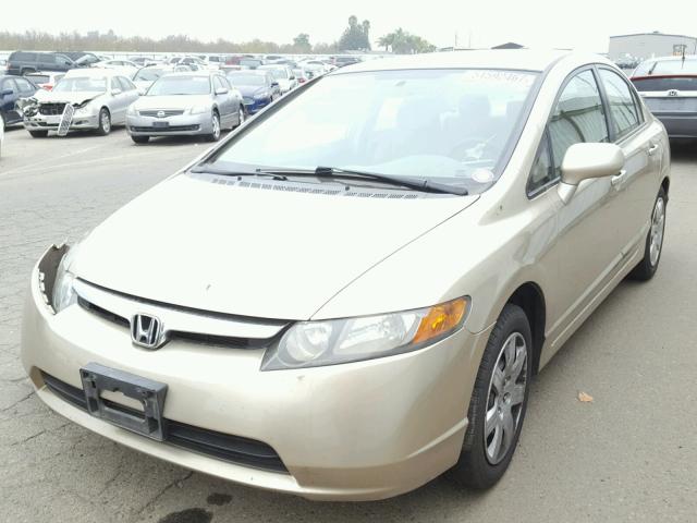 1HGFA16588L080787 - 2008 HONDA CIVIC LX GOLD photo 2