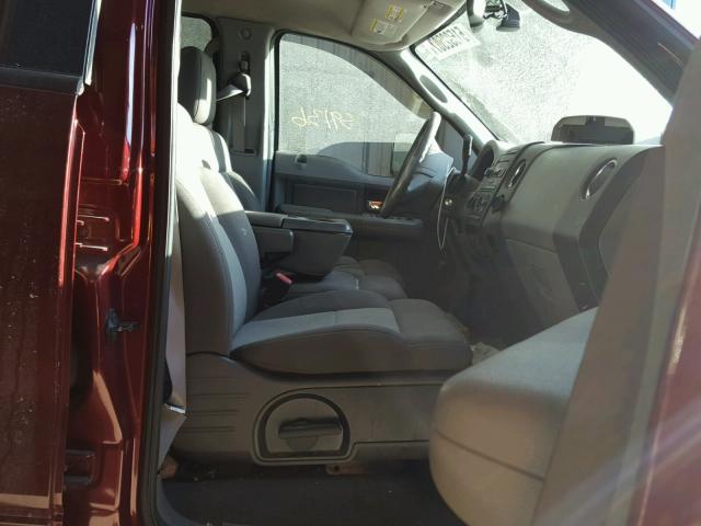 1FTPW14V66FB25759 - 2006 FORD F150 SUPER MAROON photo 5