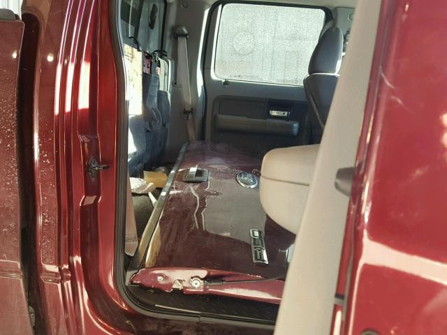 1FTPW14V66FB25759 - 2006 FORD F150 SUPER MAROON photo 6